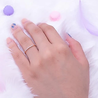 🔥 แหวนแถว เล็กๆ เพชรแท้ ทองแท้ 9k น่ารักๆ สำหรับคนชอบใส่แหวนเล็กๆ มินิมอล SI321
