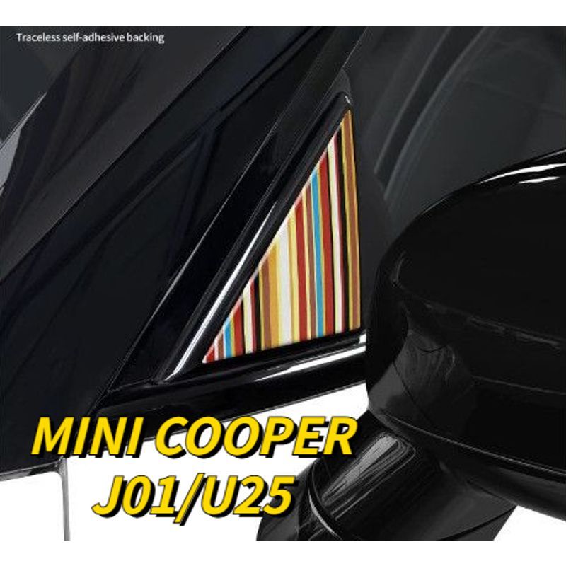 Suitable for MINI Cooper window stickers, J01, U25 car A-pillar triangle window decoration stickers
