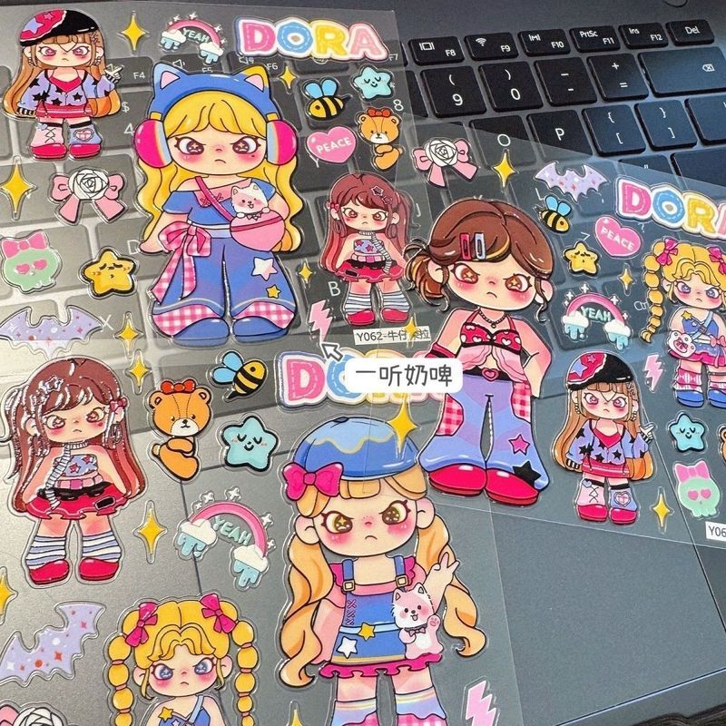 น่ารัก dora dora สติกเกอร์นูนตกแต่งมูลค่าสูง zorra น่ารักสามมิติ diy เคสโทรศัพท์ถ้วยน้ําสติกเกอร์ 7.