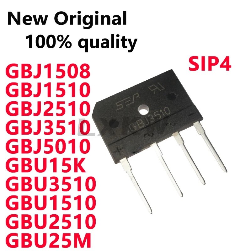 5PCS GBU3510 GBU1510 GBU2510 GBU15K GBU25M GBJ1508 GBJ1510 GBJ2510 GBJ3510 GBJ5010 เตาแม่เหล็กไฟฟ้าส