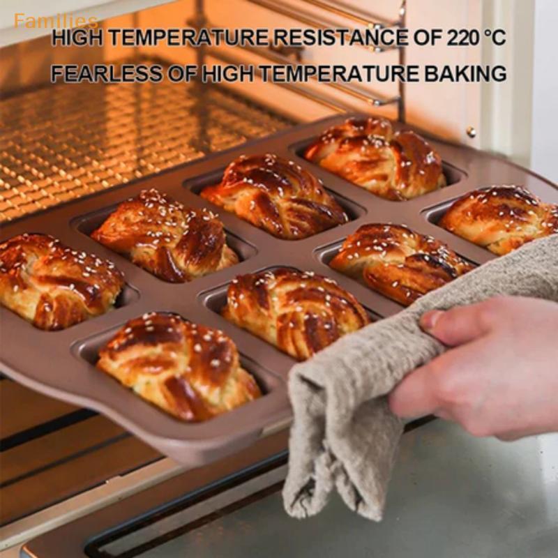 Families> 1 ชิ้น 8 แม่พิมพ์ถาดอบ Mini Loaf Pans Toast Muffile Non Sti Pan เตาอบเบเกอรี่ Molder Cupcake แม่พิมพ์เครื่องมืออบสําหรับใช้ในบ้านได้ดี