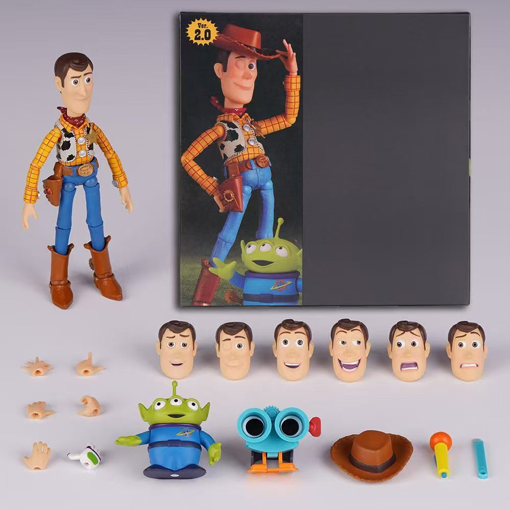 Toy Story Woody Ver 2.0 และ Jessie 1.5 Revoltech ชุดแอ็คชั่นฟิกเกอร์ที่สามารถเคลื่อนย้ายได้