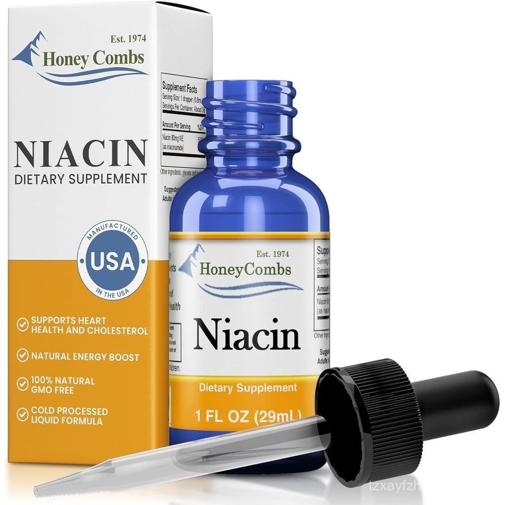 HoneyCombs Vitamin B3 Liquid Niacin 500% DV Niacinamide B3 อาหารเสริม Sublimational B-Complex Vitami