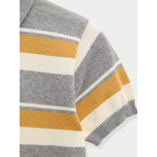 [Pomelo] เสื้อโปโลถักลายทาง / Striped Polo Knit Top