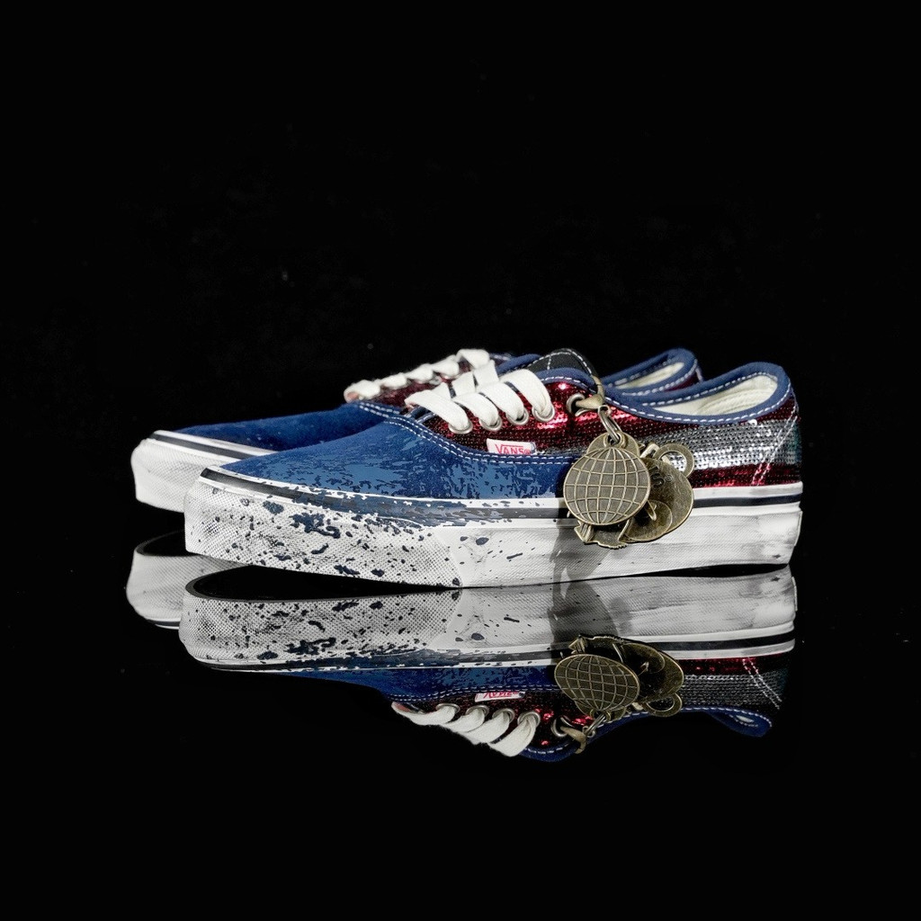 Vans Premium LX Authentic 44 Blue and Red Low cut Casual Shoes