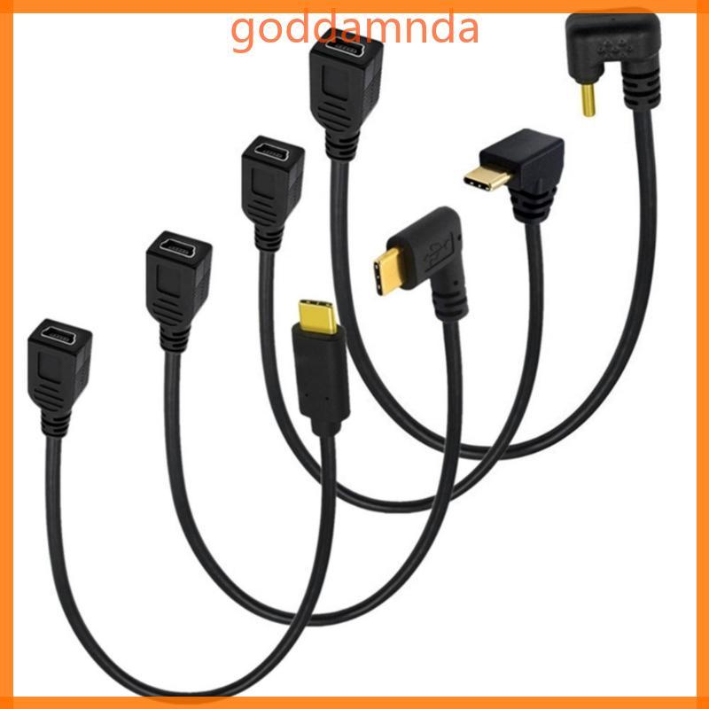 GODD USB Type C 3 1 ถึง Mini 5Pin สาย USB 90 องศาอะแดปเตอร์แปลงสําหรับการชาร์จ