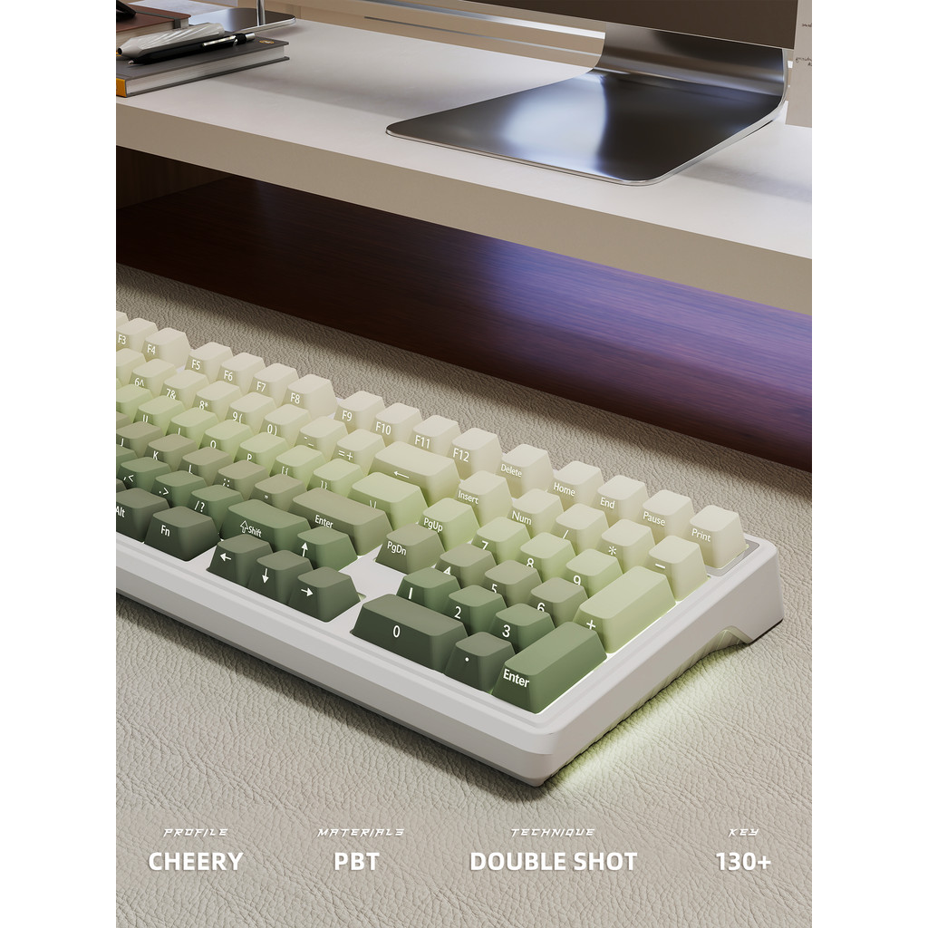 keycaps custom keycap ไทย cherry mx keycaps Belly Spirit Osid สีเขียว Tioolong ด้านข้างแกะสลักสีเขีย