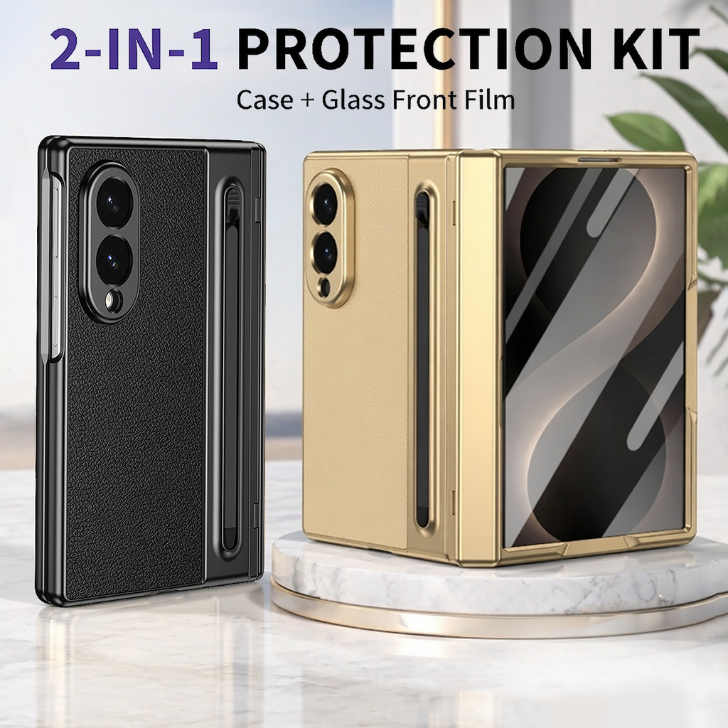 SAMSUNG ส่งสไตลัสพร้อมซองหนังฟิล์มสําหรับSamsung Galaxy Z Fold8 Fold7 Fold6 Fold5 Fold4 Fold3 Case Anti-Dropป้องกันสําหรับSamsung Zพับ 8 Ultra 7 6 5 4 3 ฝาครอบกันกระแทก