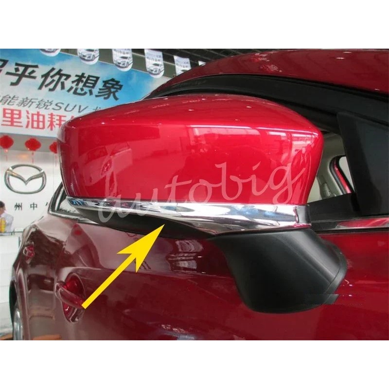 Glossy Chrome กระจกมองข้างสําหรับ Mazda2 Mazda3 w/o ไฟเลี้ยว Mazda 3 2 DJ DL BM BN ฝาครอบด้านหลังดูอ