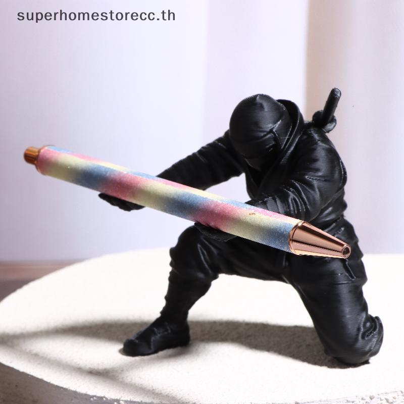 Superhomestorecc ที่ใส่ปากกา Ninjastyle เครื่องประดับโต๊ะมัลติฟังก์ชั่น โซลูชั่นที่เก็บปากกามีสไตล์สําหรับโต๊ะเรียนโฮมออฟฟิศ CCD