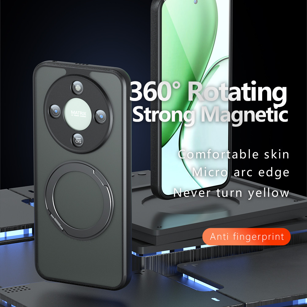 สําหรับ Honor Magic 8 Lite สําหรับ Honor X9D X70 Pro Max Matte Case 360 หมุนผิวแม่เหล็ก Anti Drop สํ