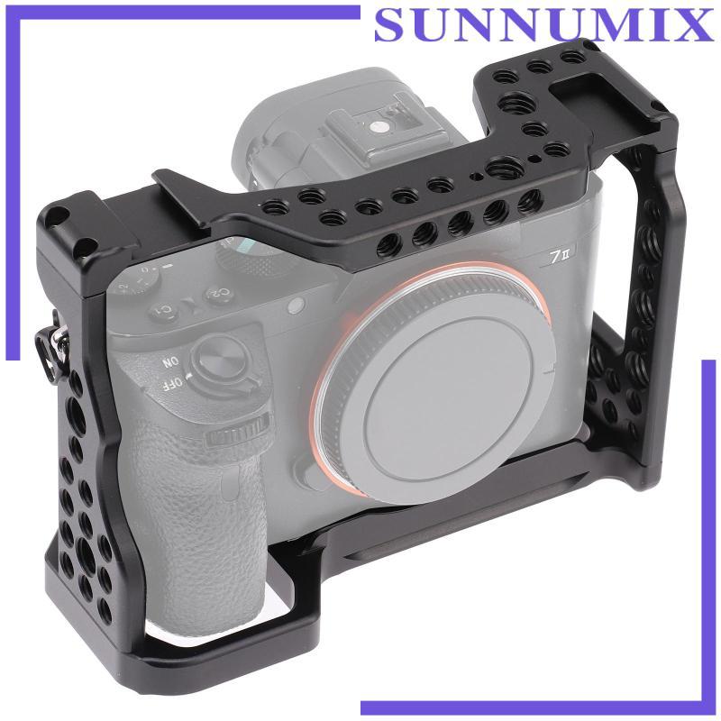 [Sunnimix] กรงกล้องอะลูมิเนียม Video Rig, เคสป้องกันทดแทนสําหรับ A7M3 /AR3 /A7II