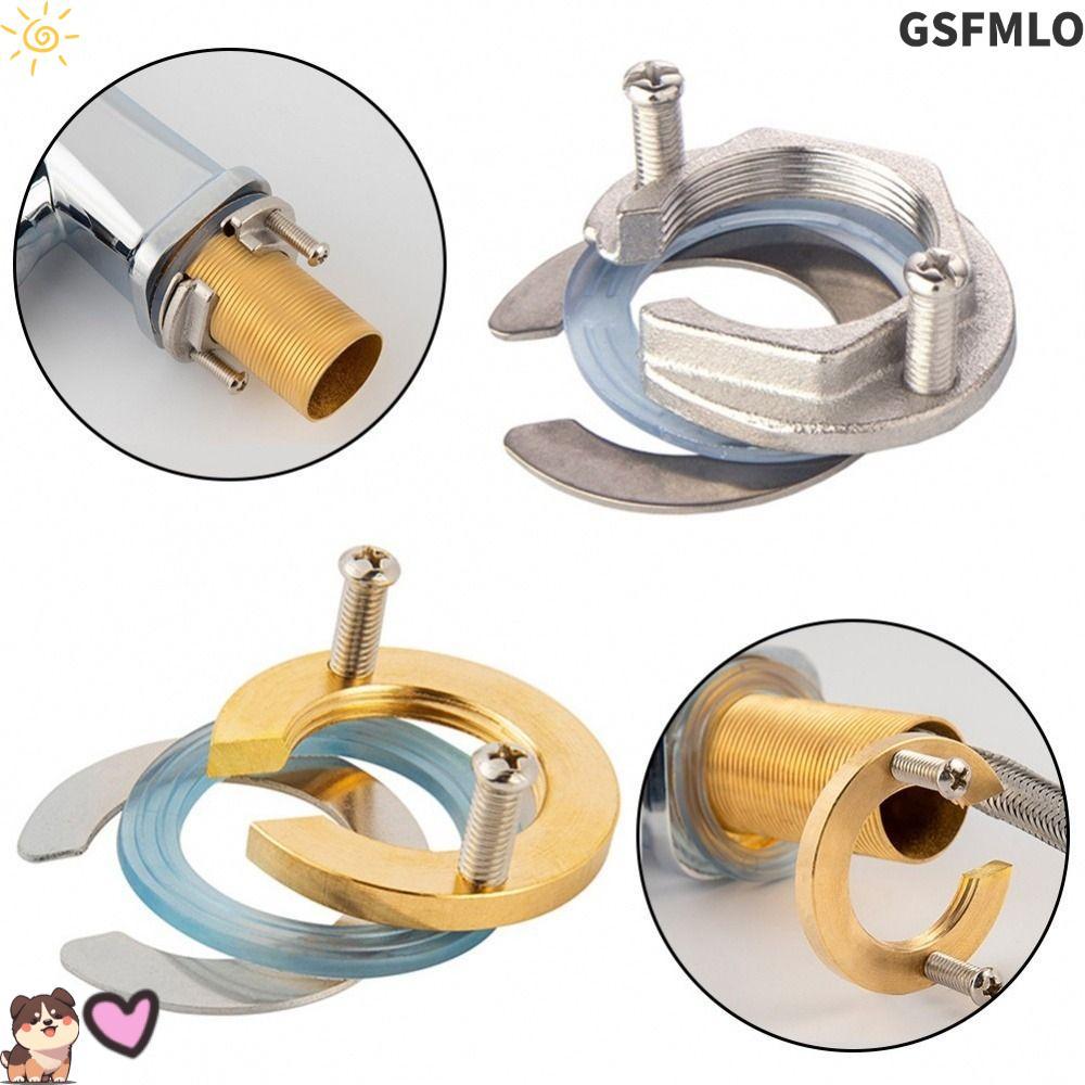 GSFMLO 1 ชิ้นก๊อกน้ํา Locknut, Antisคลายเครื่องซักผ้าติดตั้ง Circlip Tap Fixing Kit, อุปกรณ์เสริมทดแทนทองเหลืองสแตนเลสหลุมเดียว Fastening Nut