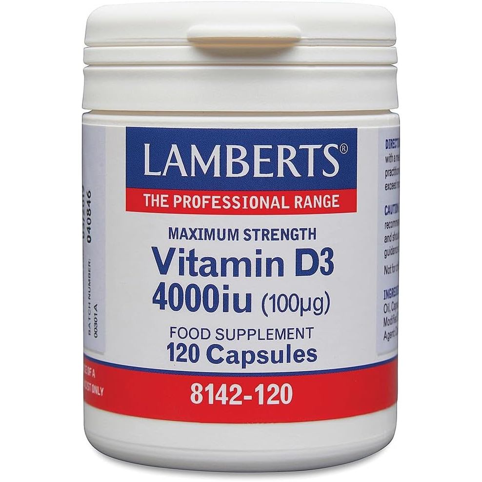Lamberts Vitamin D3 4000iu (100ug) ความแรงสูงสุด 120 แคปซูล