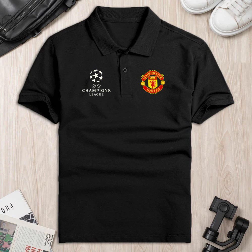 สินค้าพร้อมส่ง S-3XL เสื้อยืดโปโล Manchester united club เสื้อยืดฟุตบอลคอปก แขนสั้น MU English Premi