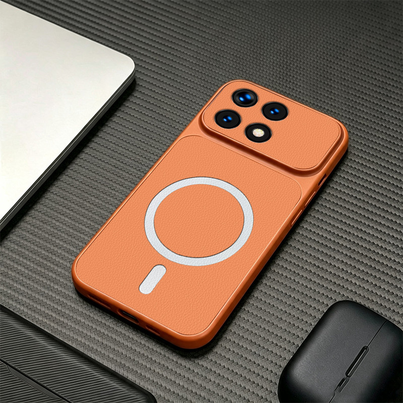 PBZZ สําหรับ poco x6 F6 M6 F7 M7 F8 PRO 4G redmi 13c 5g F8 ULTRA 5G เคสโทรศัพท์ Softcase กันกระแทกความงามสําหรับชายแม่เหล็กน่ารักสีส้ม KNBS1