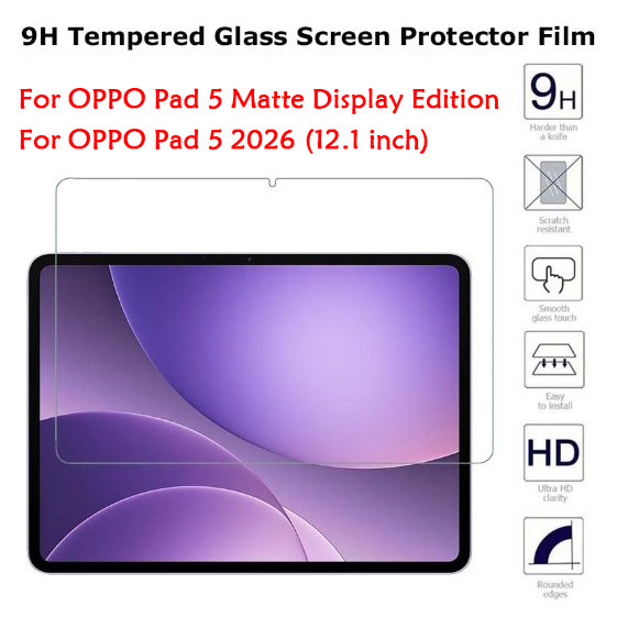 ฟิล์มกระจกไส HD For OPPO Pad 5 Matte Display Edition หน้าจอ 12.1 Oppo Pad5 12.1 2026 063