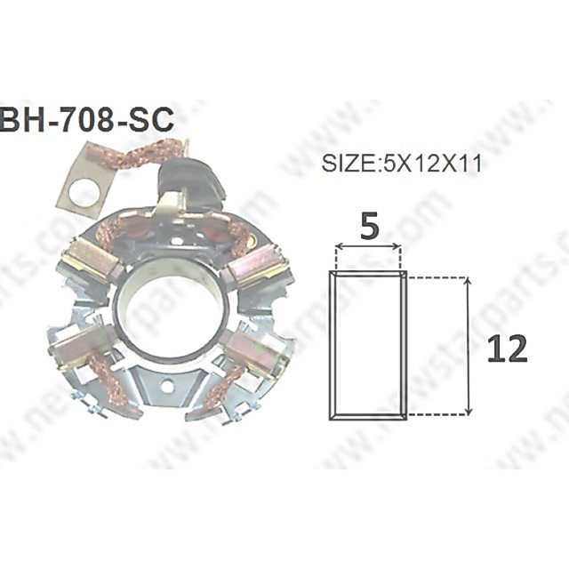 BH-BO-708SC 43MM ยี่ห้อ J&J STARTER CARBON HOLDER 43MM(BOSCH TYPE) สําหรับการใช้งานบน: MERCEDES,BMW,