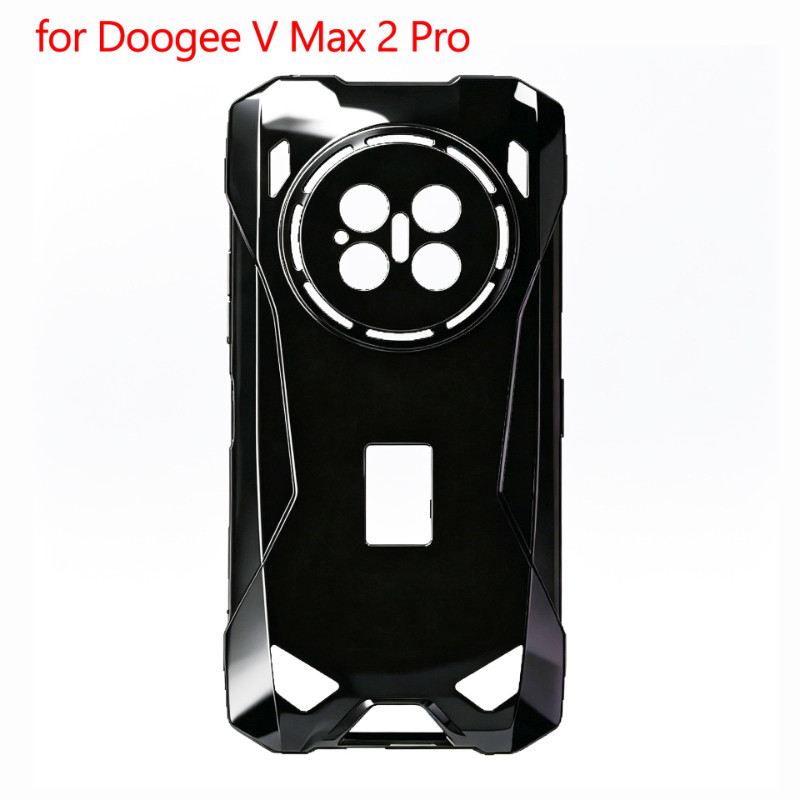 เคสโทรศัพท์ TPU แบบนุ่มสําหรับ Doogee V Max 2 Pro กันกระแทกโปร่งใส Matte สีดําป้องกันปกหลังสําหรับ D