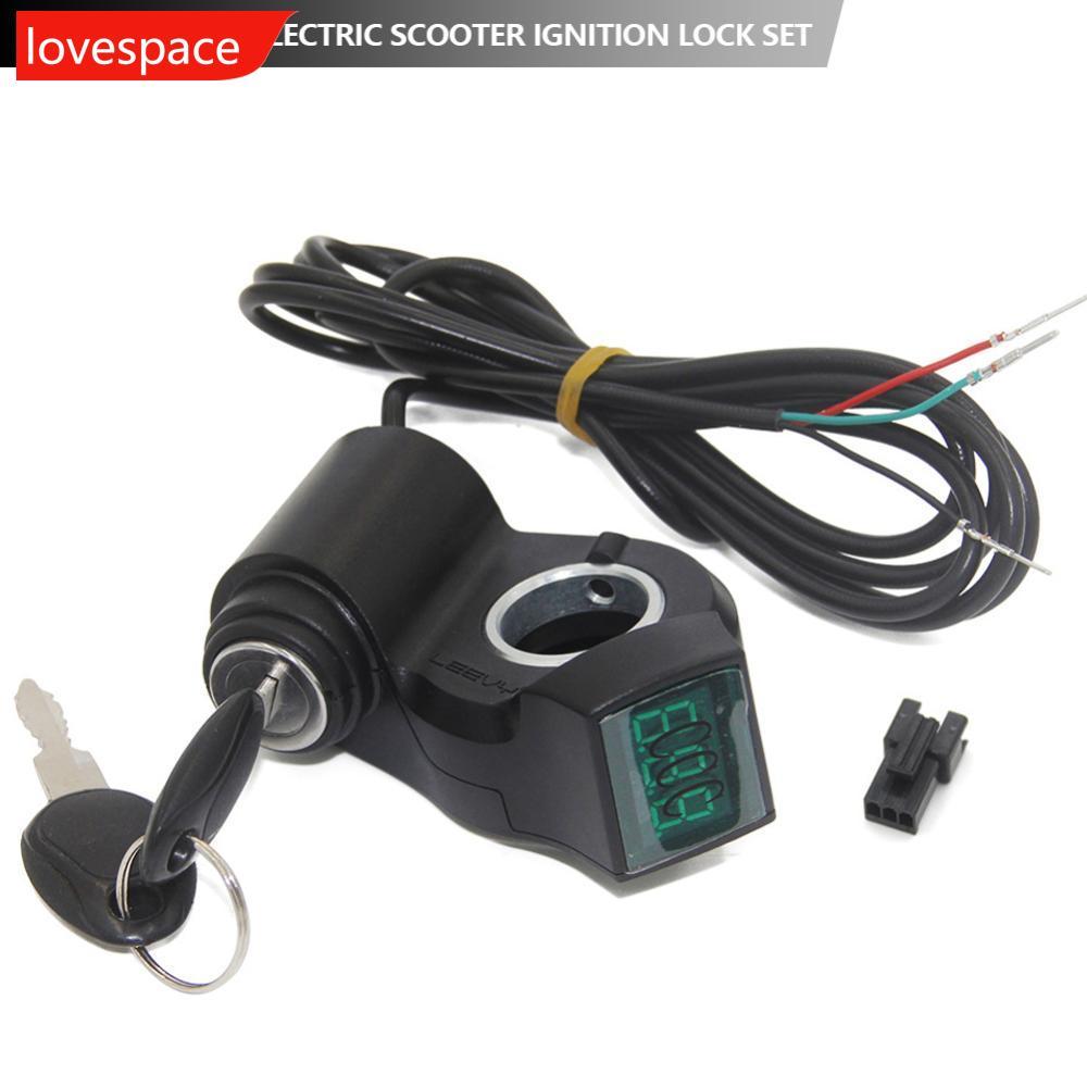 LOVESPACE สกู๊ตเตอร์ไฟฟ้าอุปกรณ์เสริมพร้อมจอแสดงผลดิจิตอลและสวิตช์กุญแจสําหรับ KUGOO M4 สกู๊ตเตอร์ไฟ
