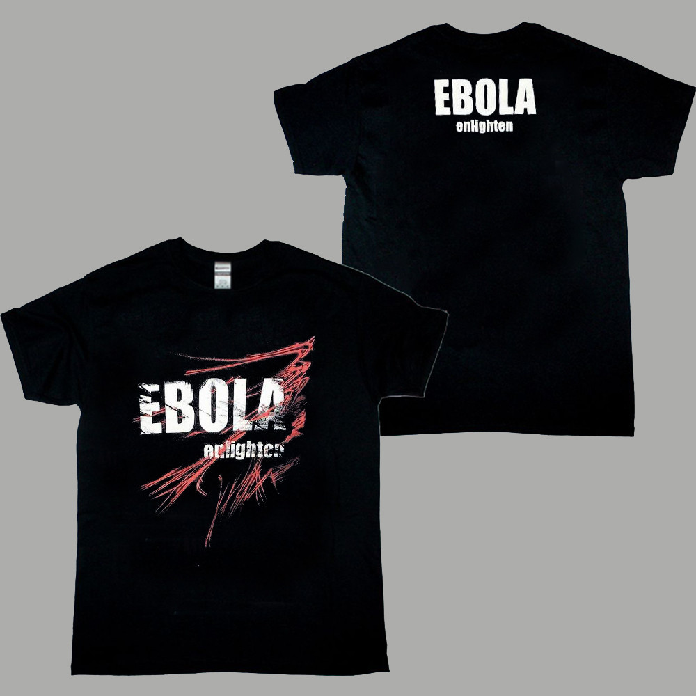 EBOLA จากอัลบั้ม Enlighten เสื้อยืดสีดำผ้าฝ้าย