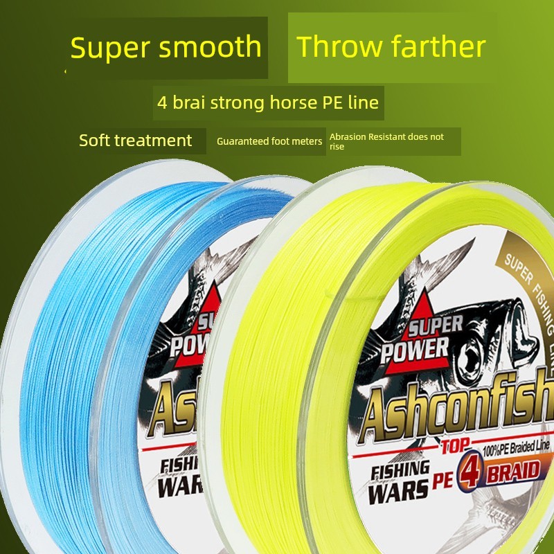 สายpe สาย pe ถัก 4 สาย pe ถัก 12 Blacking Dedicated Super Wear-Resistant pe Line Anti-Bite Strong Ho