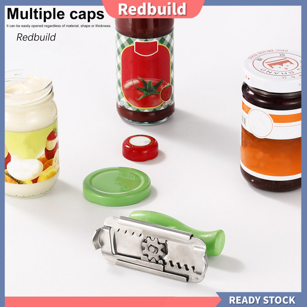 Build สีแดง| ที่เปิดโถสําหรับอาวุโสอย่างรวดเร็วบิดโถเปิดโรคข้ออักเสบที่เปิดขวดฝาสแตนเลสถอดตามหลักสรี
