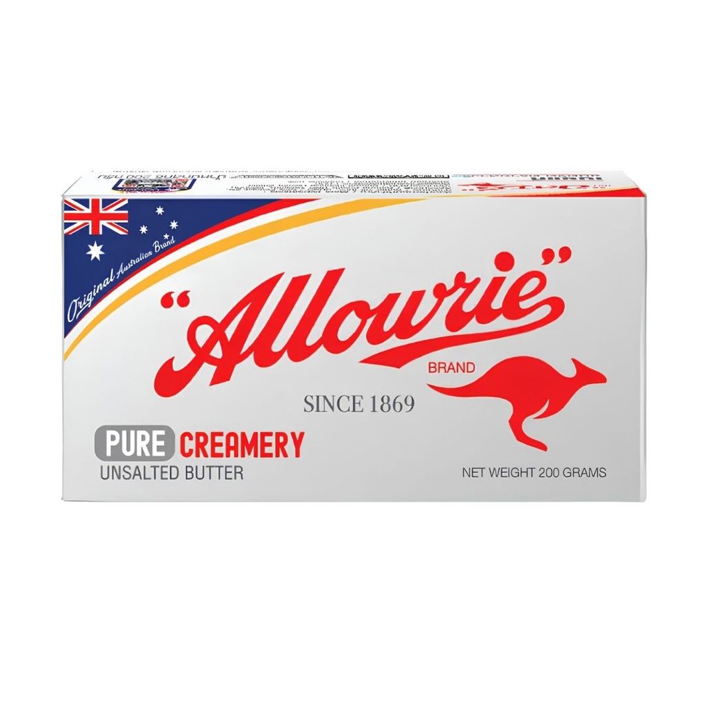 อลาวรี่ เนยสดจืด Allowrie Unsalted Butter 200g.
