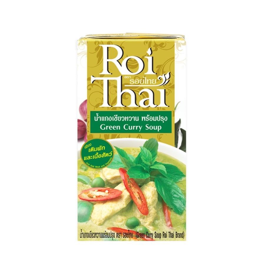รอยไทย น้ำแกงเขียวหวานพร้อมปรุง Roi Thai Green Curry Soup 500ml.