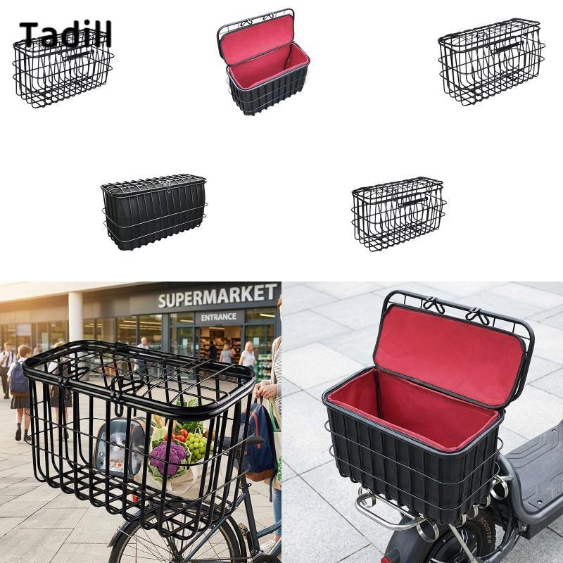 Tadill เหล็กด้านหลังตะกร้าสินค้าสําหรับสกู๊ตเตอร์ไฟฟ้า Heavy Duty Storage Trunk สําหรับ Urban Commut