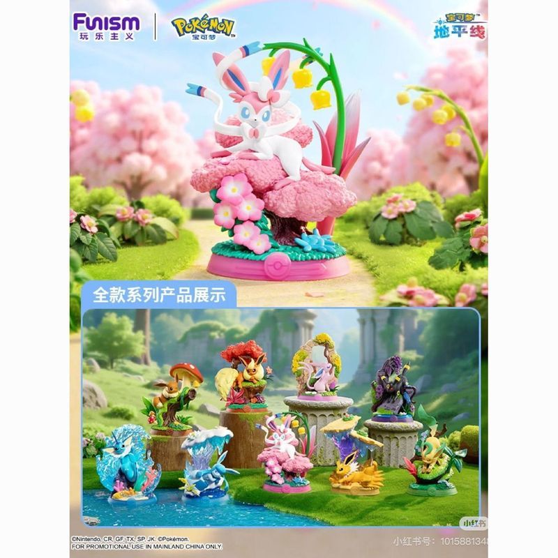 [เล่น] Pokémon Eevee Series Mystery Box Figure Office Doll Pikachu ตกแต่งของเล่นของขวัญ
