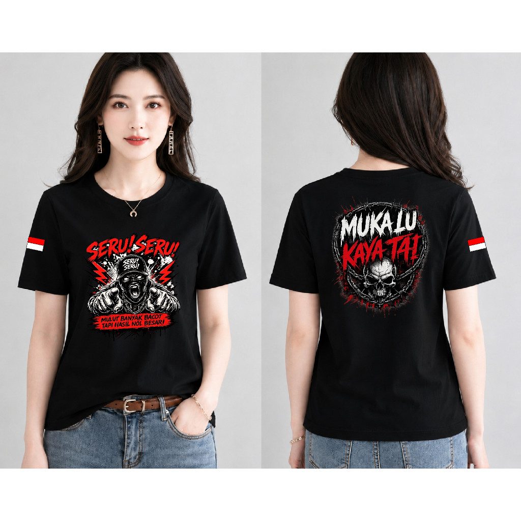 KATUN Akd เสื้อยืดผู้ชายสนุกหน้า Lo Kayak T4i kata2 VIiral ลูกเรือคอชายเสื้อยืดผู้หญิงเสื้อยืด Unise