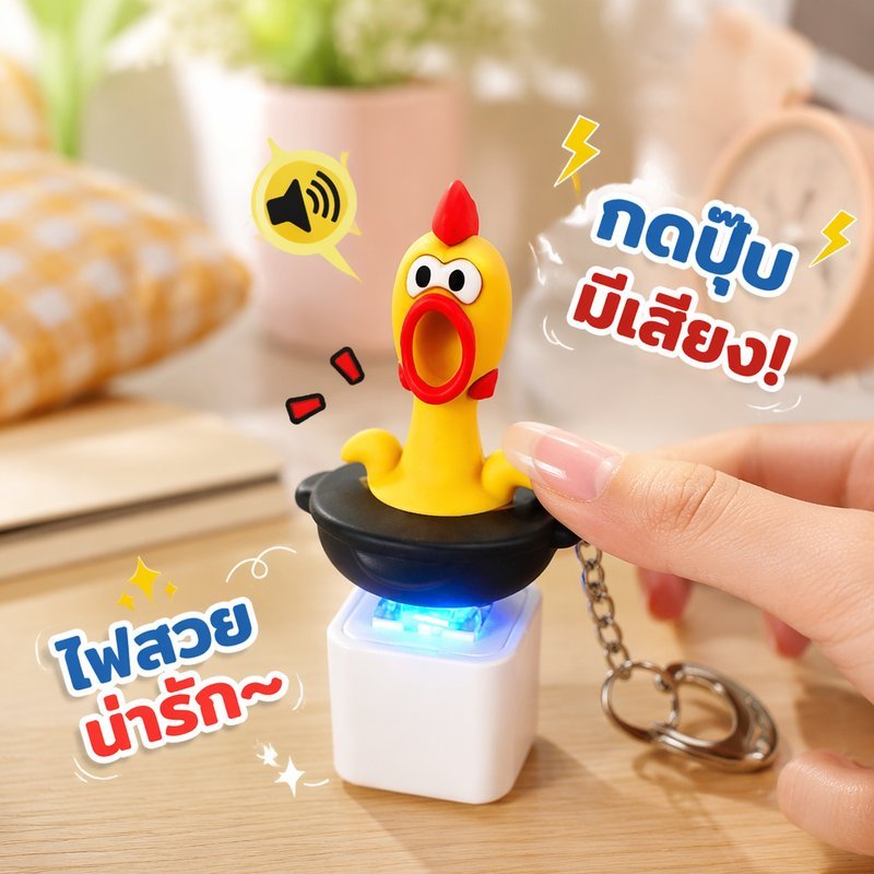 พวงกุญแจตุ๊กตา กดมีเสียง ไฟแฟลช พกพา ที่ห้อยกระเป๋า ของเล่นคลายเครียด ชาร์จได้ ซิลิโคน