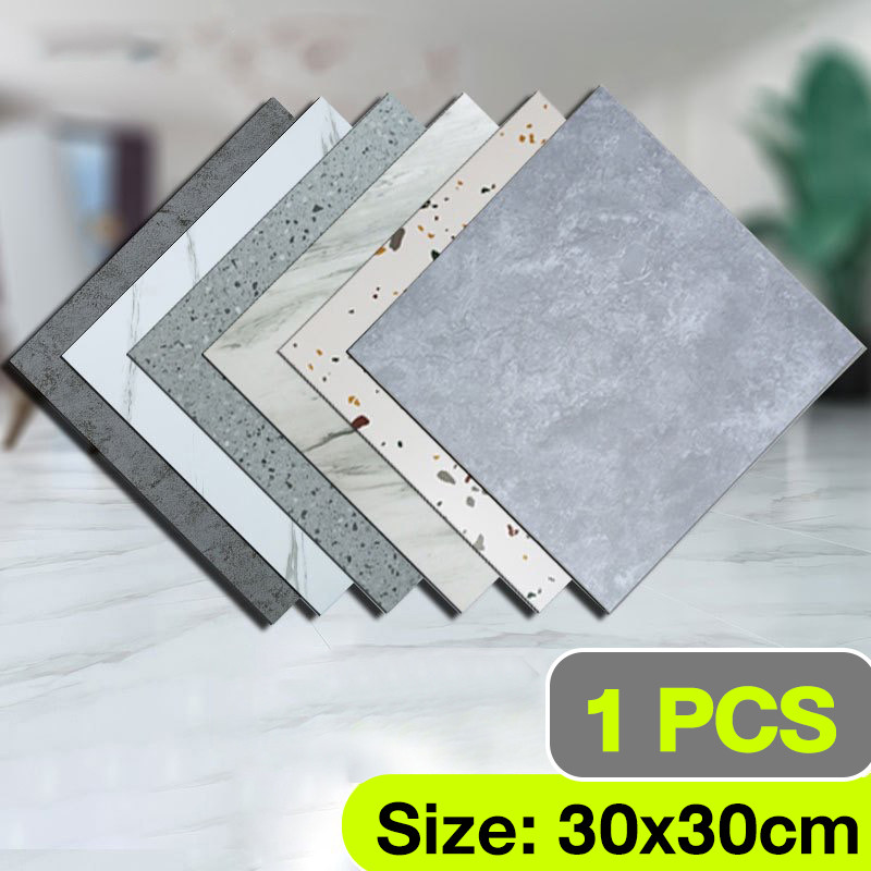 กระเบื้องยาง กระเบื้องยางลายหินอ่อน 30*30CM พื้นกระเบื้องยางลายไม้ PVCปูพื้น ติดพื้น กระเบื้องยาง ปูพื้นห้องนอน