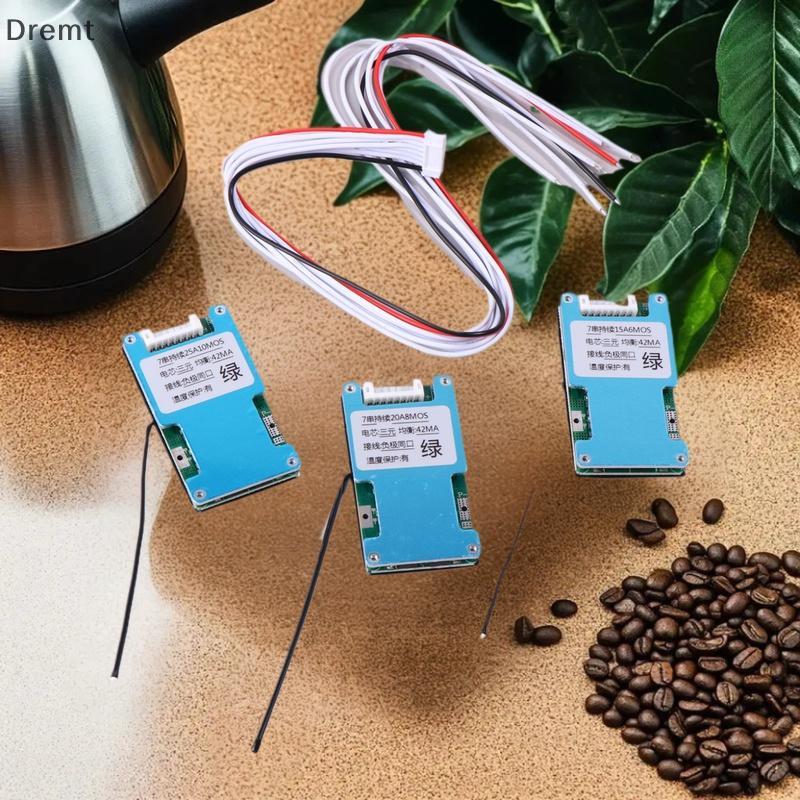 Dremt BMS 7S 24V 15A 20A 25A Li-ion แบตเตอรี่ลิเธียม 18650 แบตเตอรี่ชาร์จป้องกันอุณหภูมิ Balanced สําหรับ Ebike/Escooter mt