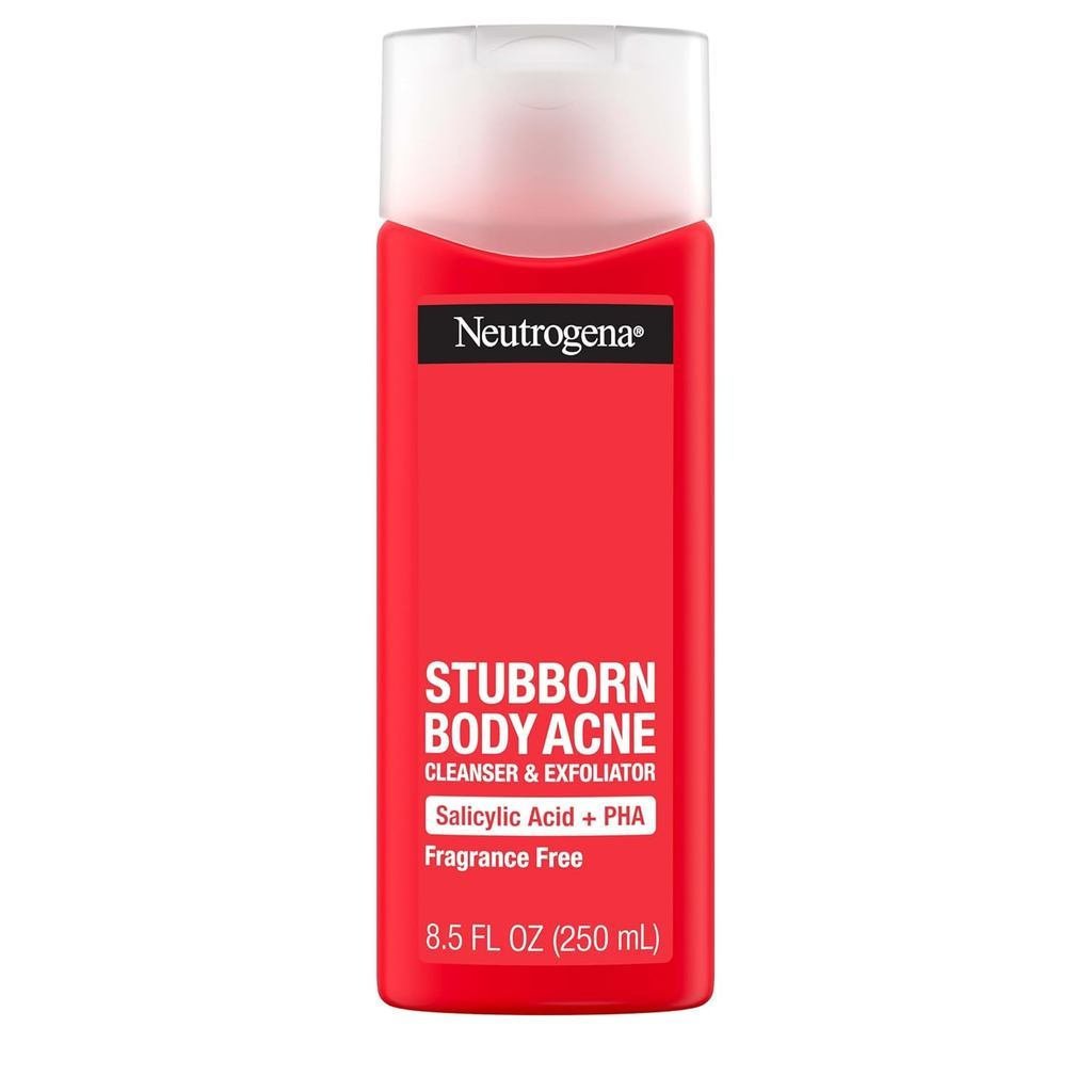 NeutrogenaSalicacid&PHAStubornAcneBodyWash,ExfoliatingCleanserAcneTreatmentforChest&Shoulder,GentlyC