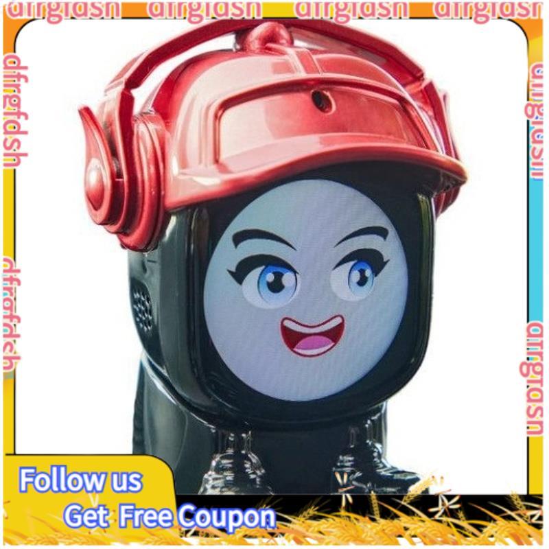 D&FElectronic Pet& Trend Companion Car Robot Dashboard Ornament with Expressions Red