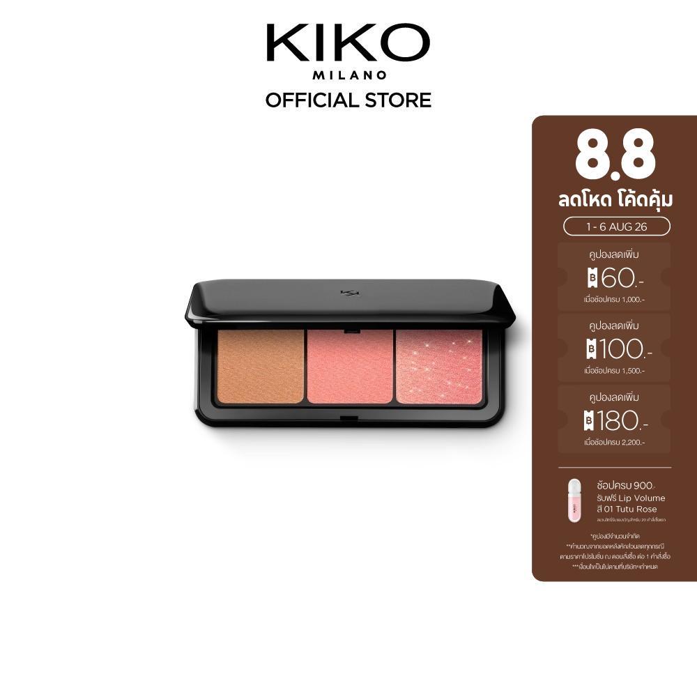 KIKO MILANO Multi Finish Trio Blush & Bronzer Palette มัลติ ฟินิช ทริโอ้ บลัช แอนด์ บรอนเซอร์ พาเลตต์ (บลัชออน, เฉดดิ้ง)