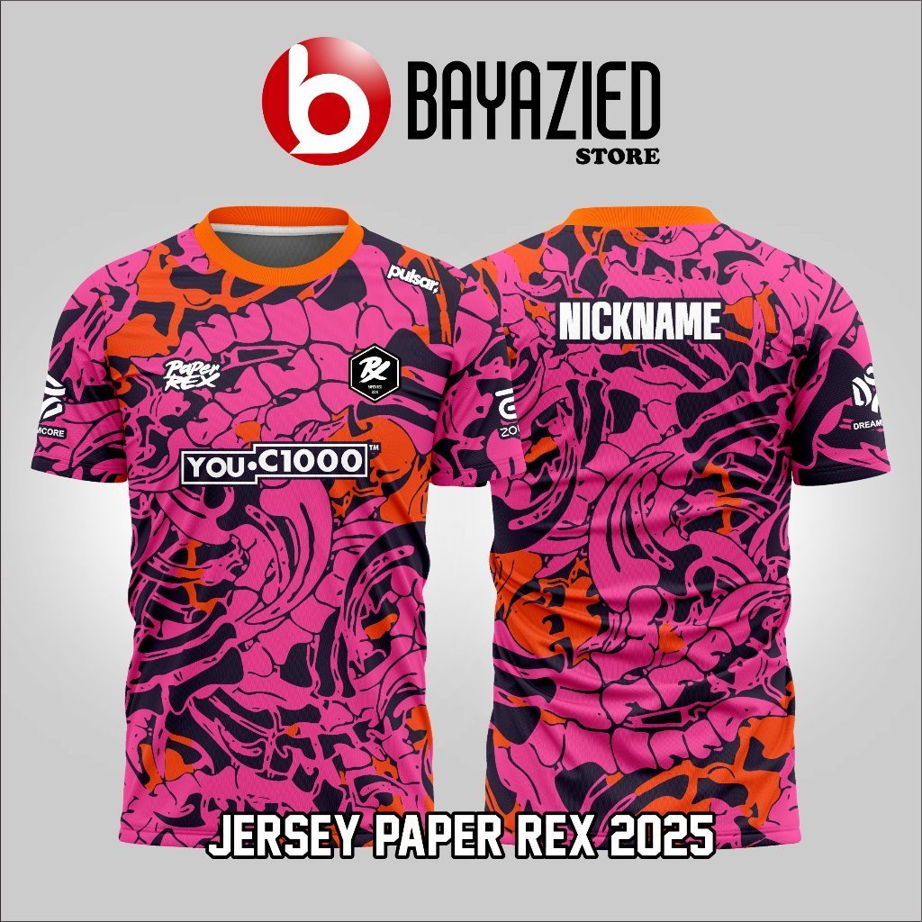 [กําหนดเองฟรี] PRX Jersey Paper Rex เสื้อยืดเกมใหม่ล่าสุด 2026