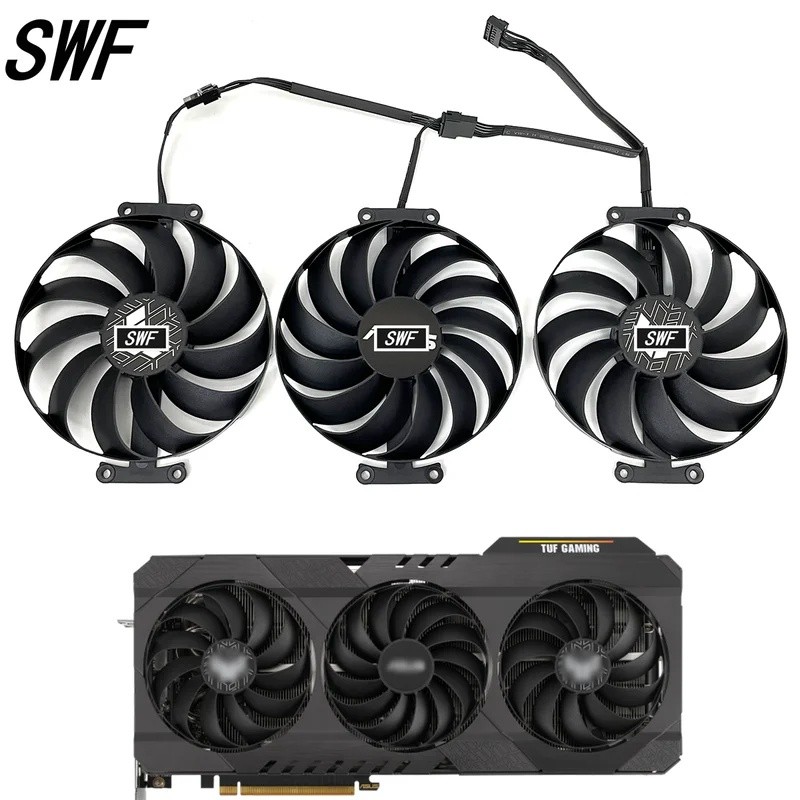 * ใหม่ 95 มม.CF1010U12D FDC10U12S9-C พัดลมระบายความร้อนสําหรับ ASUS Radeon RX 6950XT 6900XT 6800 670