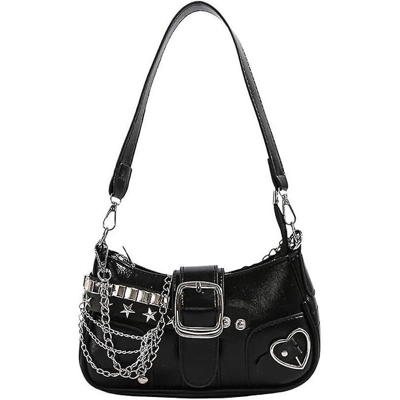 Y2K กระเป๋าสะพาย Y2K กระเป๋าสําหรับผู้หญิงกระเป๋าถือ Punk Purse