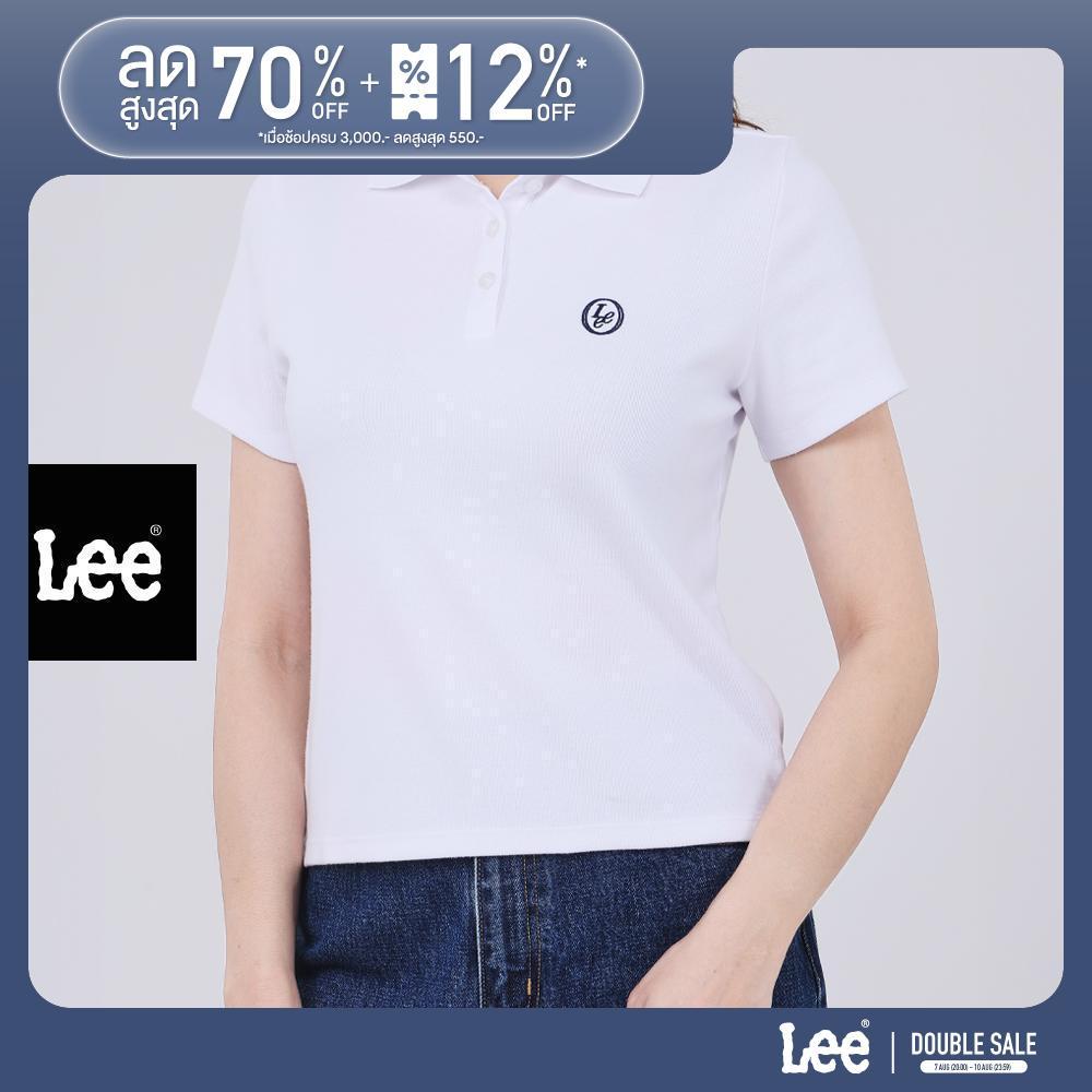 LEE เสื้อโปโลแขนสั้นผู้หญิง รุ่น LE S126WPOLN01 สีขาว