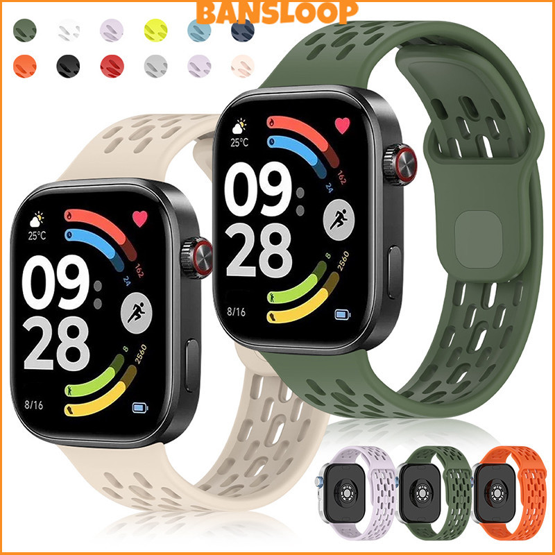สายรูซิลิโคน for Smartwatch Redmi Watch 6 6 Active/Lite 5 4 / Xiaomi Mi Band 10 Pro/9 Pro/8 Pro