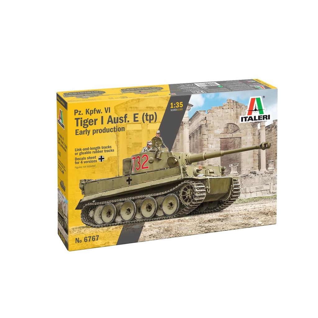 Italeri 1/35 WW2 German Pz.Kpfw.VI Tiger I Tank E/H1 Model Kit IT6767Direct from Japan
