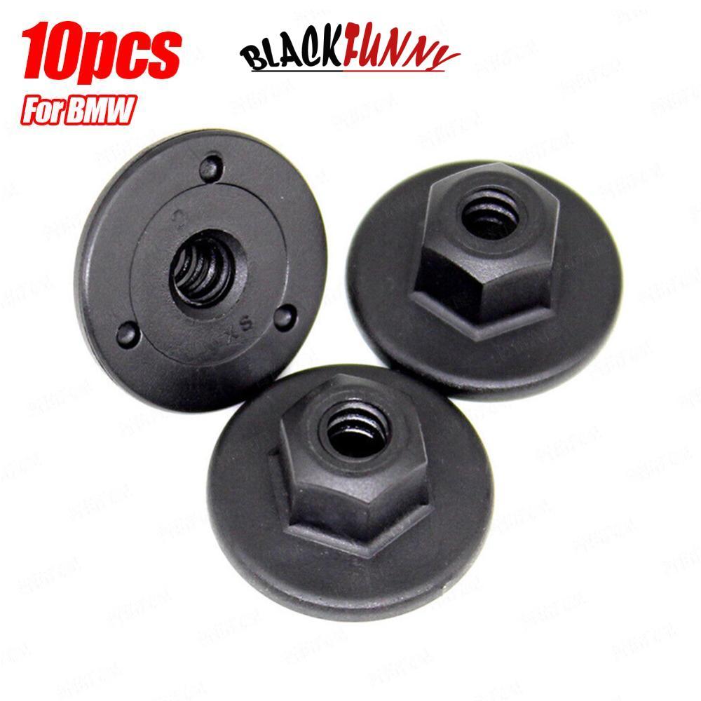 BLACKFUNNY 10 ชิ้นรถ Auto คลิป Retainer แชสซีด้านหลังกันชน Fender Retainer ยึดสําหรับ BMW X1 X3 X5 X