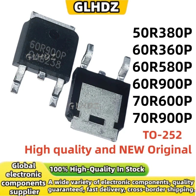 5UNITS ใหม่ 50R380P 60R360P 60R580P 60R900P 70R600P 70R900P TO-252 ในสต็อก