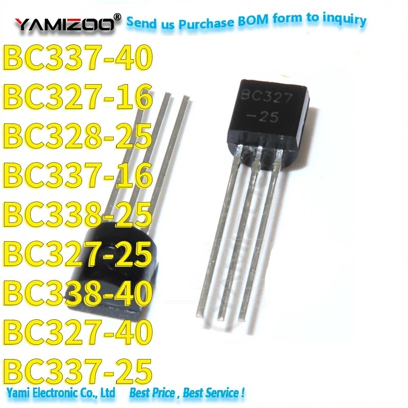 10pcs BC338-40 BC327-16 BC327-25 BC327-40 BC328-25 BC337-16 BC337-25 BC337-40 BC338-25 TO-92 ขายส่ง 