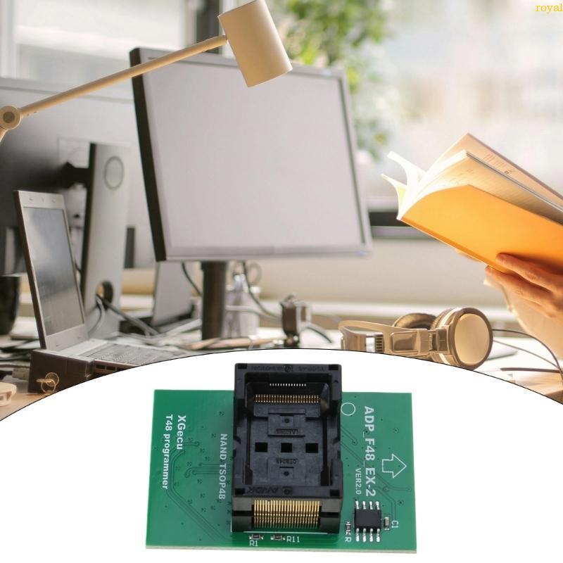 (ส่วนลดสูง)oyalking.th NAND Flash Programmer Adapter สําหรับ T48 ADP F48 EX2 TSOP48-2 ชิปซ็อกเก็ต