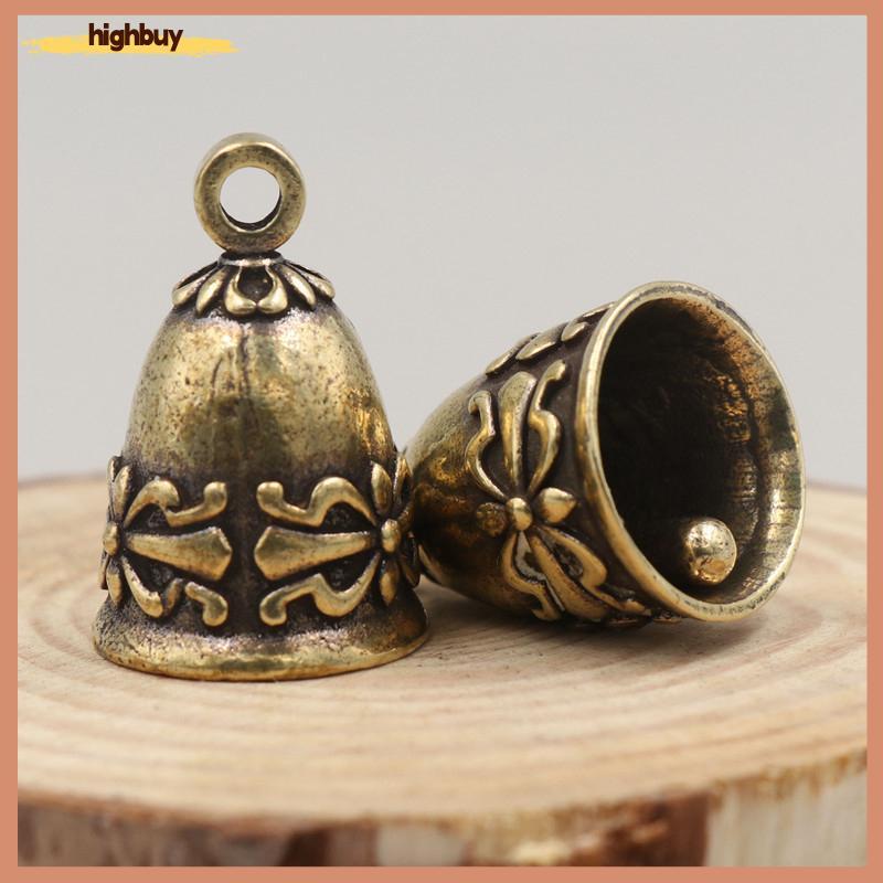 Bell จี้ Jingle Bell ทองเหลือง Vintage พวงกุญแจสําหรับตกแต่งของขวัญแขวนเครื่องประดับ