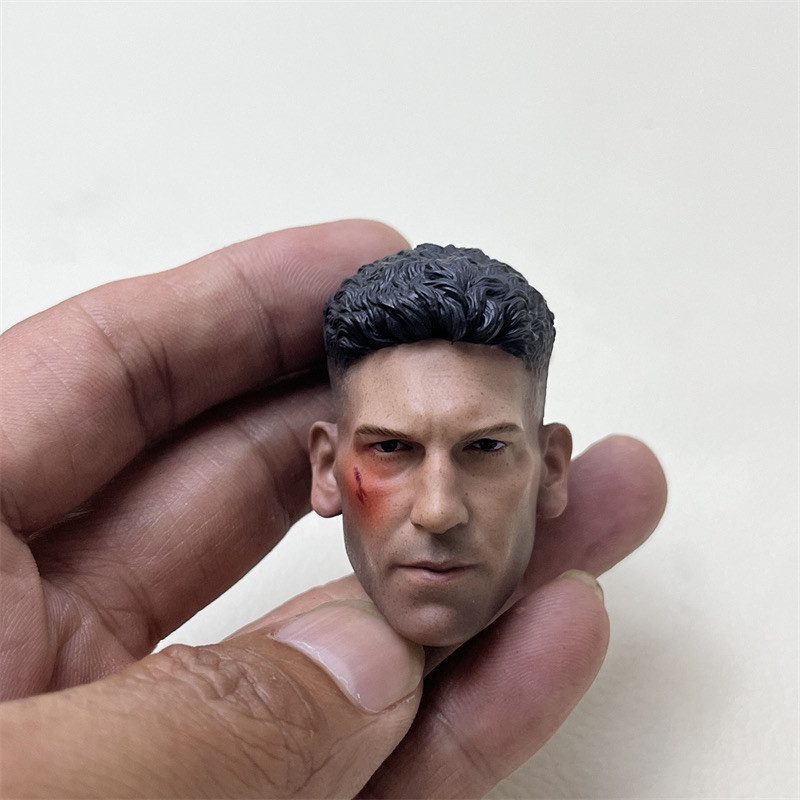 1/6 ทหารหัวประติมากรรมละครอเมริกัน Daredevil Punisher Jobb Ense ปกติ Edition Battle Damaged Edition 